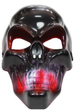 MASCHERA SCHELETRO NERA DI HALLOWEEN